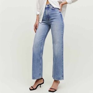 Reformation Blue Straight Leg Jeans